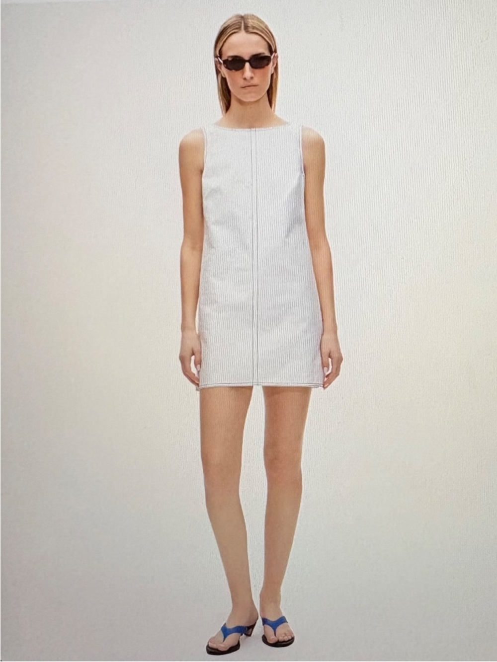 J. Crew White Sleeveless Mini Billie Shift Dress